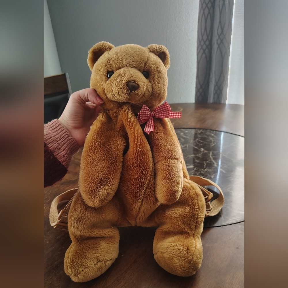 Vintage AMCO Teddy Bear Back Pack Booksack Stuffy 17inch Large